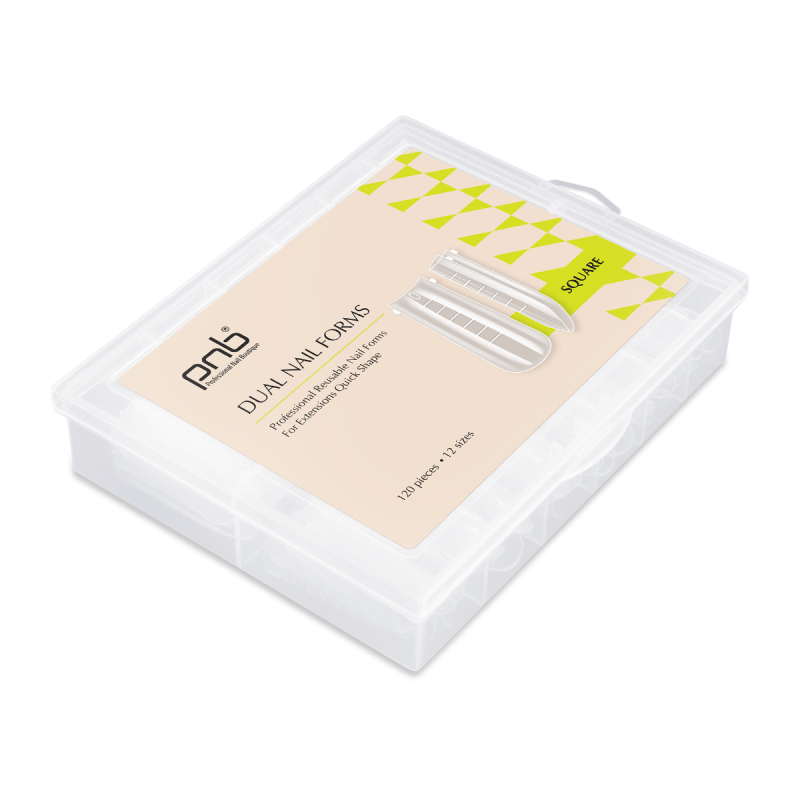 Багаторазові верхні форми Dual Nail Forms PNB, Square