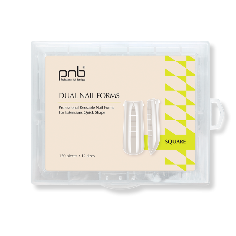 Багаторазові верхні форми Dual Nail Forms PNB, Square