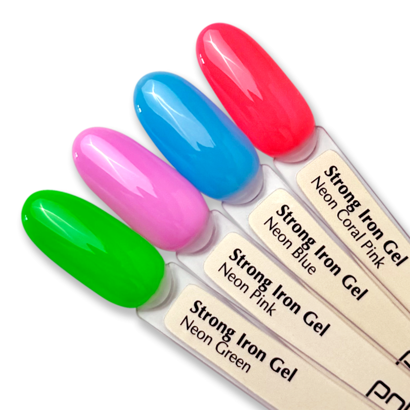 Палітра на тіпсах гель Strong Gel Neon,  4 кольори