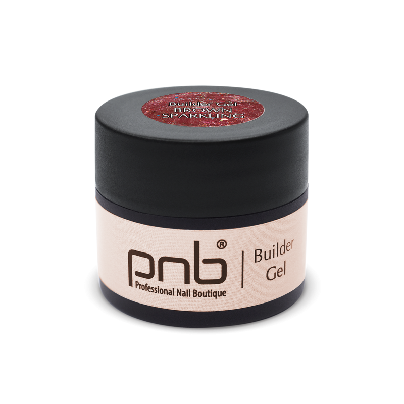 PNB UV/LED Builder Gel, Last Chance Brown Sparkling, 5 ml