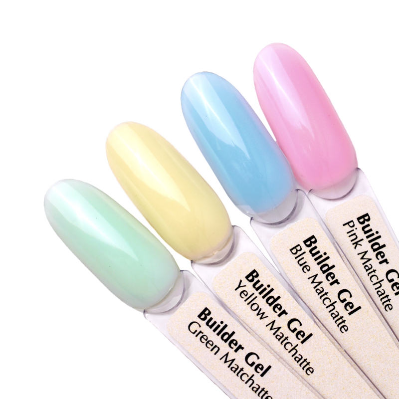 Палітра на тіпсах гель Builder Gel PNB, Matcha Latte (4 кольори)