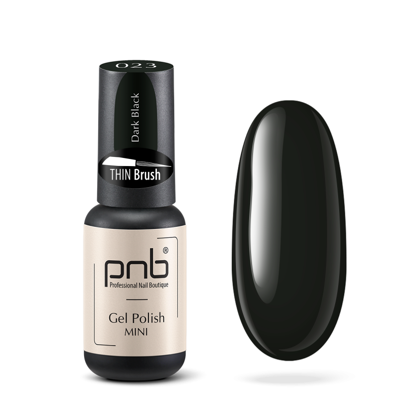 Гель-лак PNB 023 Dark Black 4 мл.