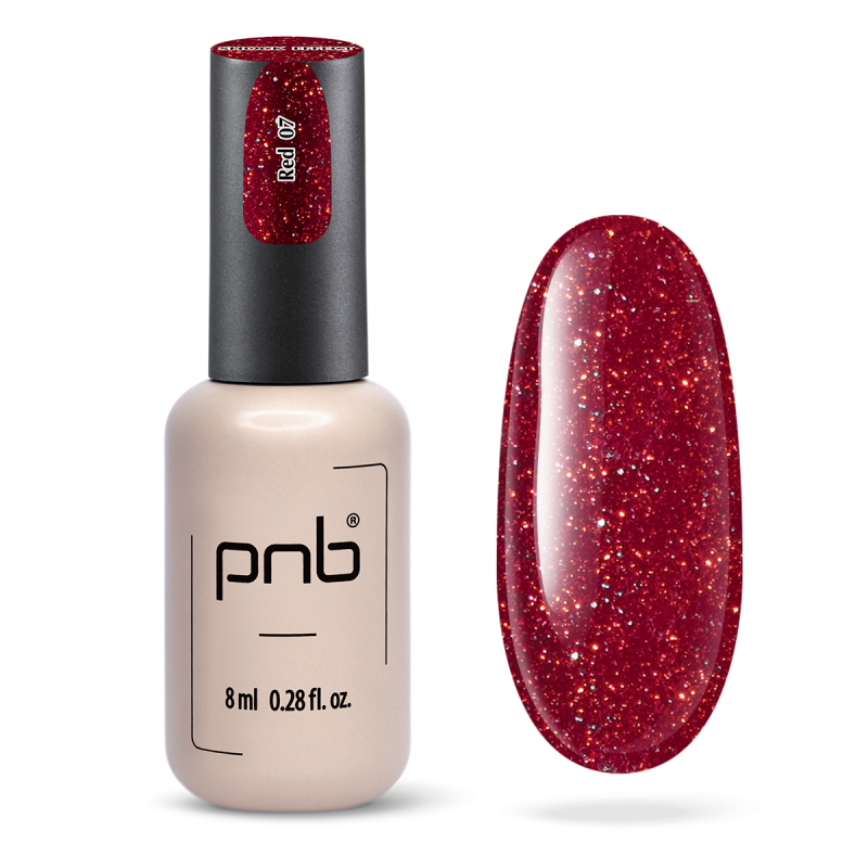 Гель лак PNB Shock Effect, Red 07