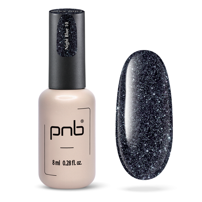 Гель лак PNB Shock Effect, Night Blue 10