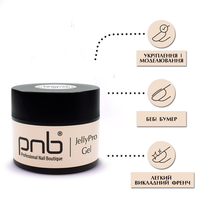 UV/LED JellyPro Gel, 04 Soft Blush, 5 мл