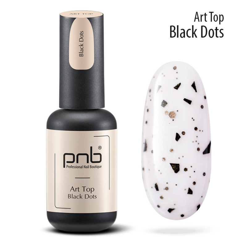 Art Top PNB, Black Dots, Matte, No wipe, 8 ml
