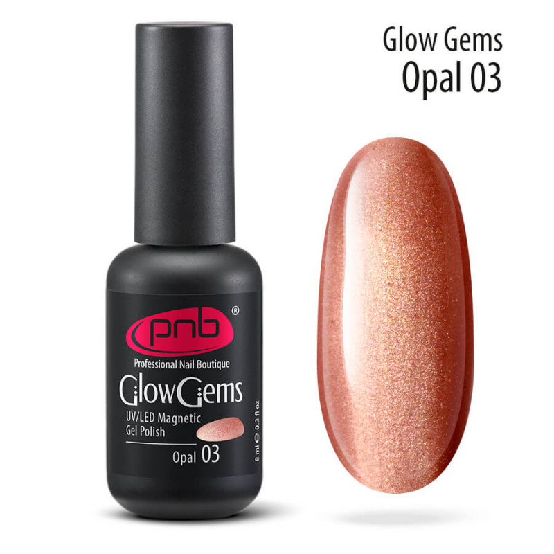 Магнітний гель лак PNB Glow Gems 03 Opal