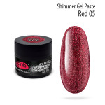 Shimmer Gel Paste / Гель паста з шиммером PNB 05 червона