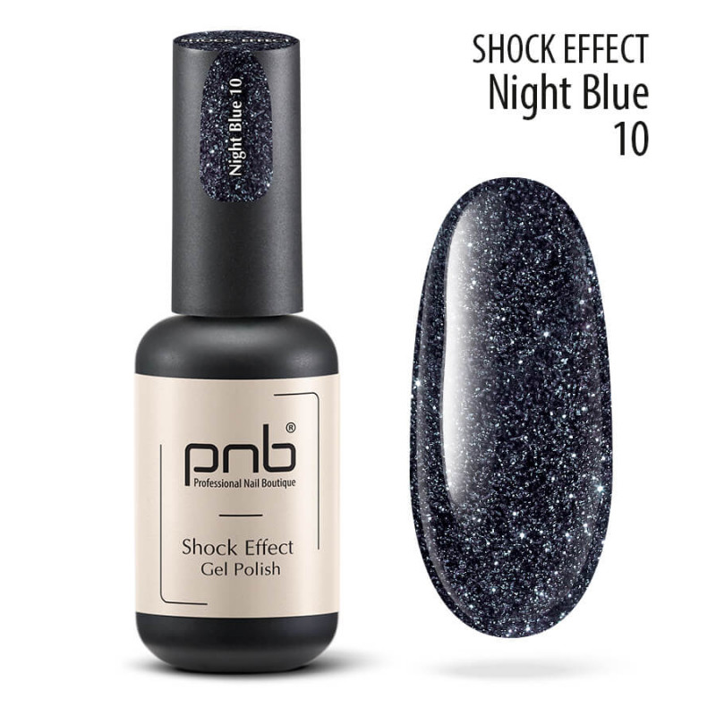 Гель лак PNB Shock Effect, Night Blue 10