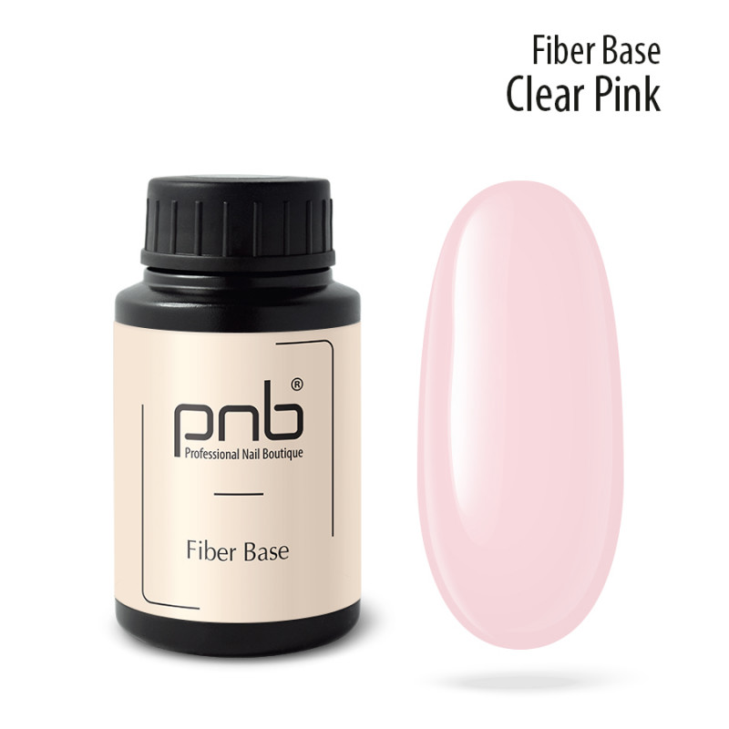 База з нейлоновими волокнами Fiber Base PNB, прозоро-рожева, 30 мл