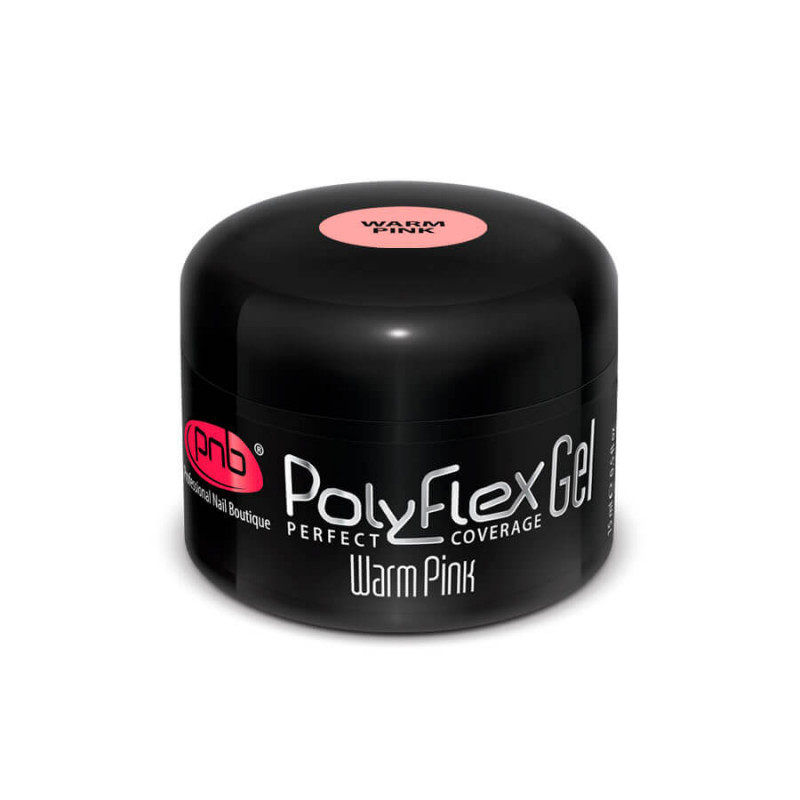 Поліфлекс гель камуфлюючій теплий рожевий / UV / LED PolyFlex Gel Warm Pink, 15 ml