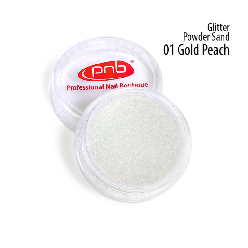 Пудра пісок гліттерна, золотисто-персикова PNB