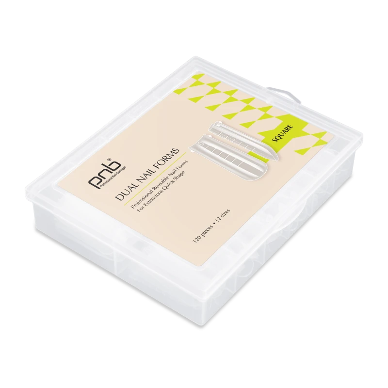 Багаторазові верхні форми Dual Nail Forms PNB, Square