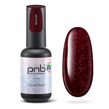 Світловідбиваюча база Crystal Base PNB, Bastardo, червоний, 8 мл