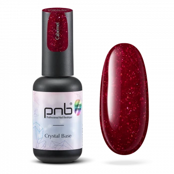 Світловідбиваюча база Crystal Base PNB, Cabernet, червоний, 8 мл