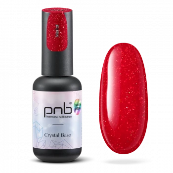 Світловідбиваюча база Crystal Base PNB, Merlot, червоний, 8 мл