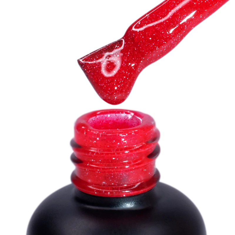 Світловідбиваюча база Crystal Base PNB, Merlot, червоний, 8 мл