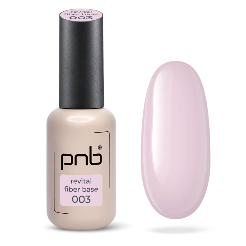 Відновлююча база з нейлоновими волокнами Revital Fiber Base PNB, Milk Pink, HEMA FREE, 8 мл