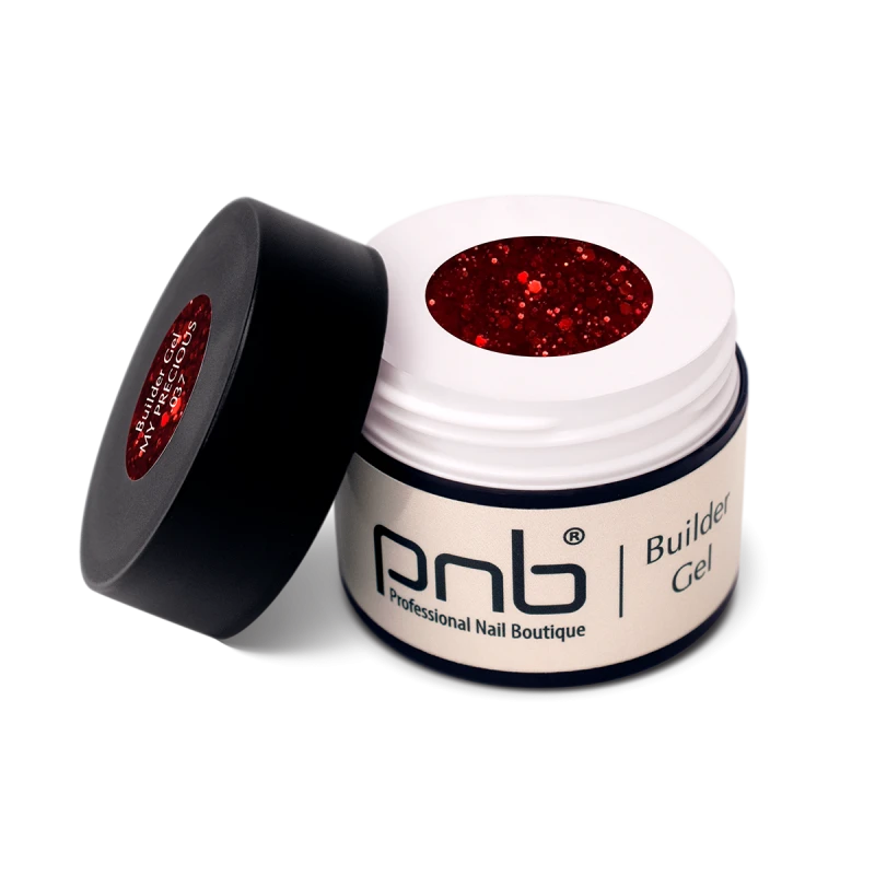 Моделюючий гель Builder Gel червоний PNB 037 My precious (15 мл)