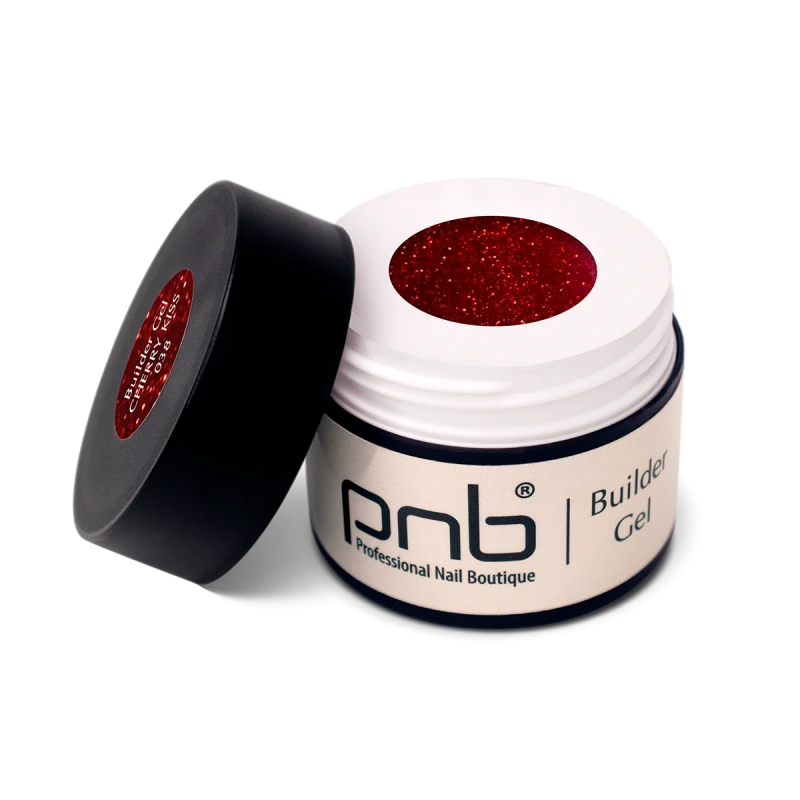 Моделюючий гель Builder Gel червоний PNB 038 Cherry Kiss (15 мл)