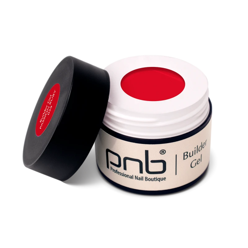 Моделюючий гель Builder Gel червоний PNB 039 Passion Ruby (15 мл)
