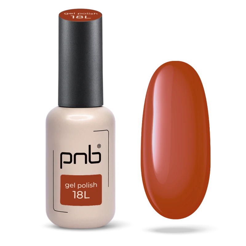 Гель-лак коричневий PNB Amber Ritual №18L, емаль (8 мл)