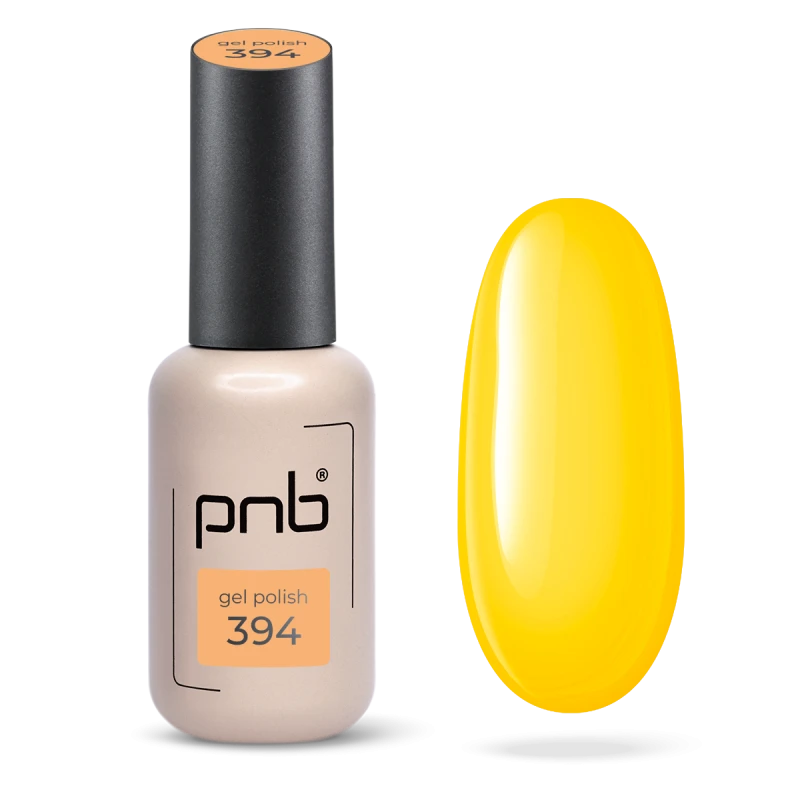 Гель-лак желтый PNB Sunbeam Smile №394, эмаль (8 мл)