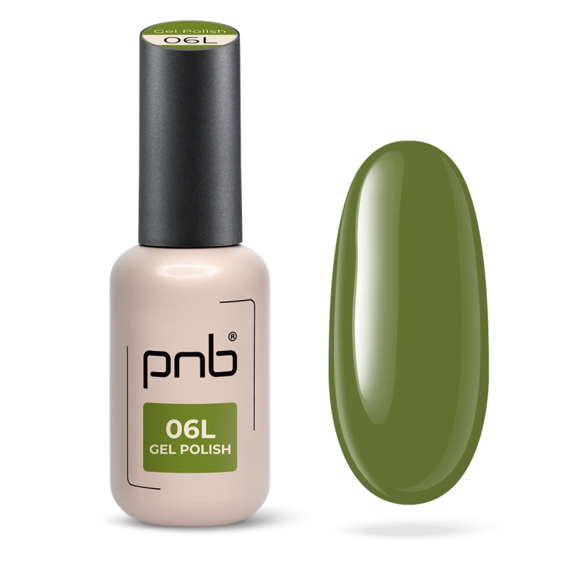 Гель лак PNB 06L Quiet Olive, 8 мл