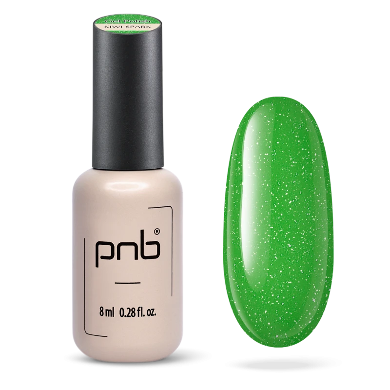 Гель лак PNB Juicy Spark, Kiwi Spark, 8 мл