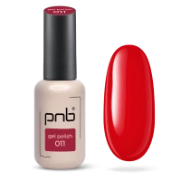 Гель-лак червоний PNB №011, емаль (8 мл)