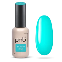 Гель-лак блакитний PNB №035, емаль (8 мл)