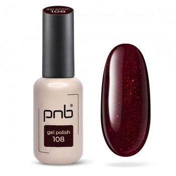 Гель-лак бордовый PNB №108, с шиммером (8 мл) Гель-лак бордовый PNB №108, с шиммером (8 мл)