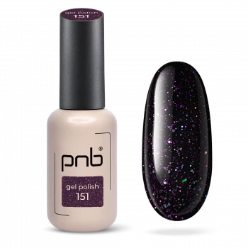 Гель-лак черный PNB №151, с шиммером (8 мл) Гель-лак черный PNB №151, с шиммером (8 мл)