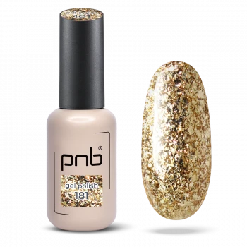 Гель-лак золотой PNB №181, с шиммером (8 мл) Гель-лак золотой PNB №181, с шиммером (8 мл)