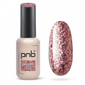 Гель-лак рожевий PNB №186, з шиммером (8 мл) Гель-лак рожевий PNB №186, з шиммером (8 мл)
