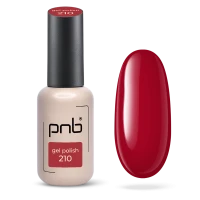 Гель-лак червоний PNB №210, емаль (8 мл)
