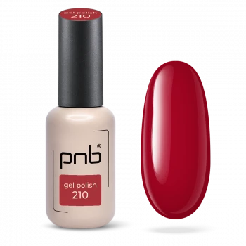 Гель-лак красный PNB №210, эмаль (8 мл)