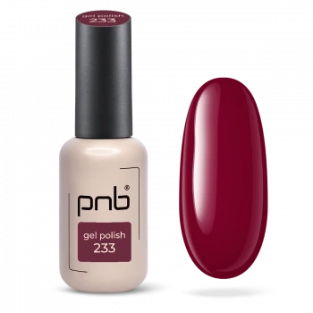 Гель-лак красный PNB №233, эмаль (8 мл)
