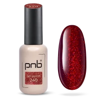 Гель-лак червоний PNB №240, з шиммером (8 мл)