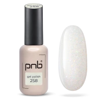 Гель-лак срібний PNB №258, з шиммером (8 мл)