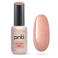 Гель-лак персиковий PNB №294, з шиммером (8 мл)