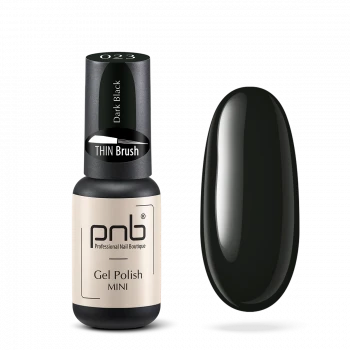 Гель-лак PNB 023 Dark Black 4 мл.