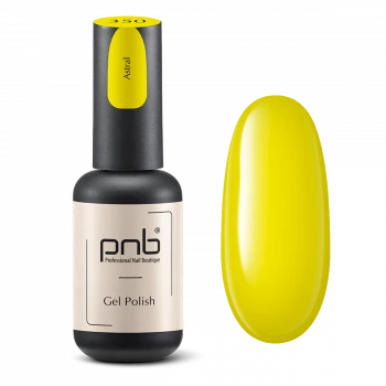 Гель-лак жовтий PNB №350, емаль (8 мл), чорний флакон
