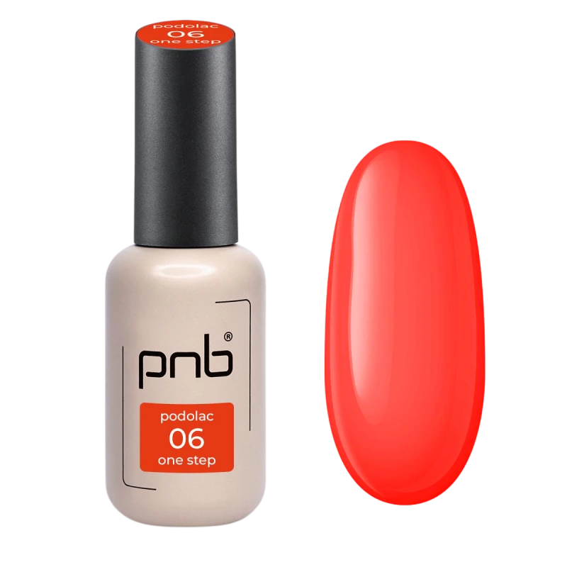 Однофазний гель-лак червоний PNB Flame №06, емаль (8 мл)