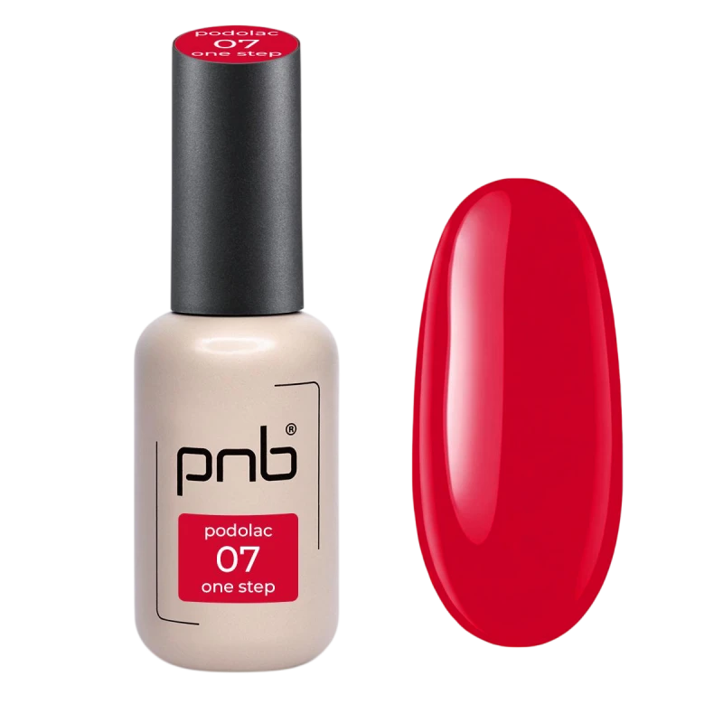 Однофазний гель-лак червоний PNB Passion №07, емаль (8 мл)