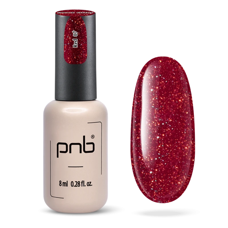 Гель лак PNB Shock Effect, Red 07