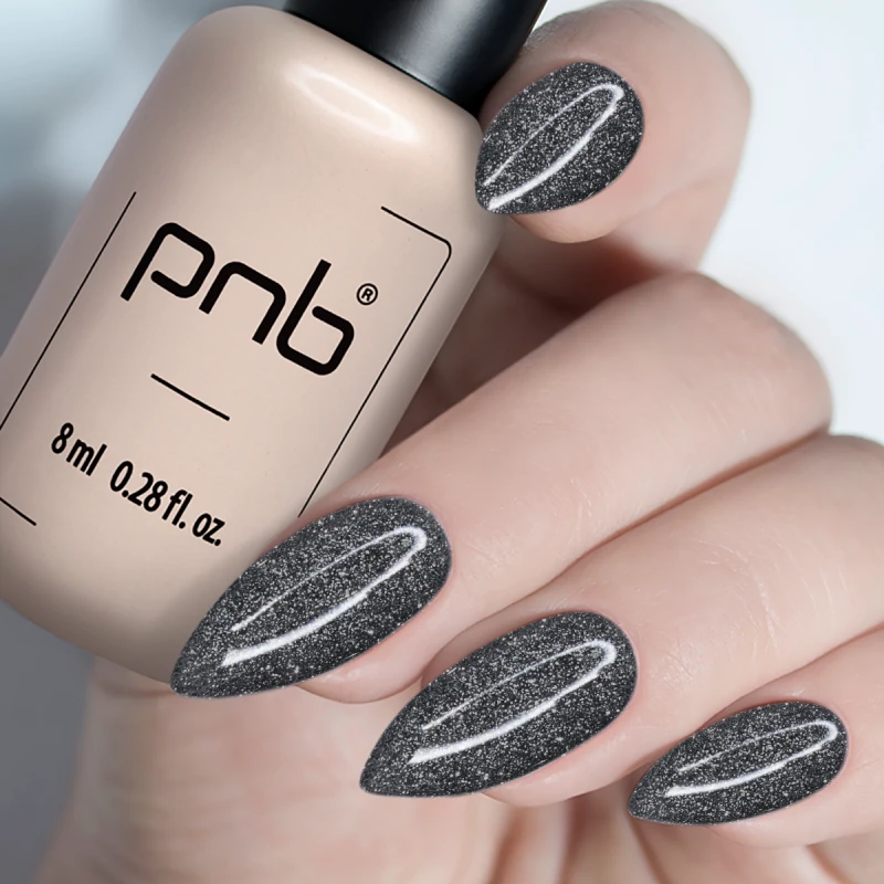 Гель-лак PNB Shock Effect, Crystal black 09