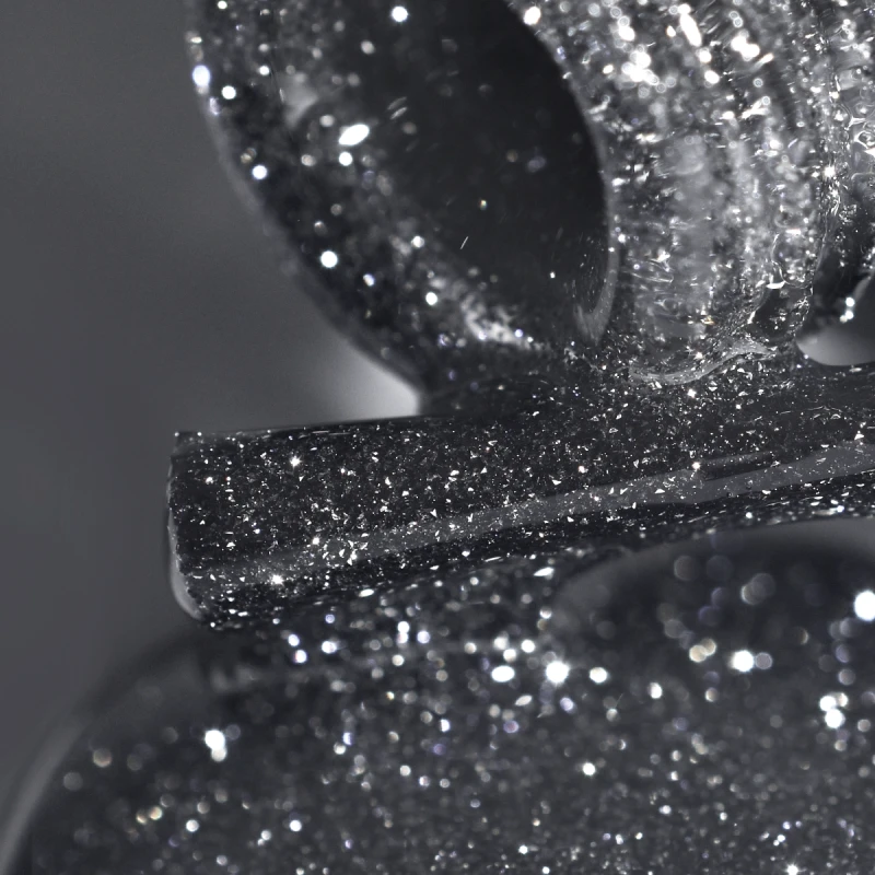 Гель-лак PNB Shock Effect, Crystal black 09