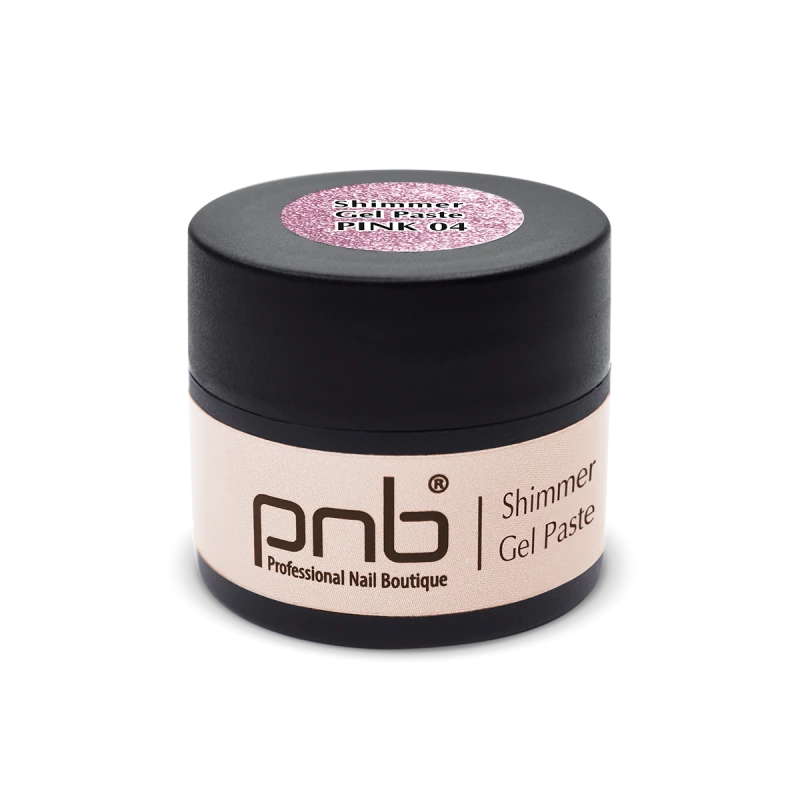Shimmer Gel Paste / Гель паста з шиммером PNB 04 рожевий металік