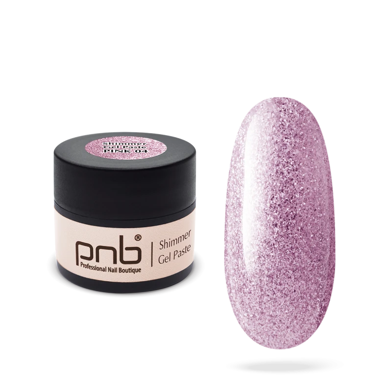 Shimmer Gel Paste / Гель паста з шиммером PNB 04 рожевий металік